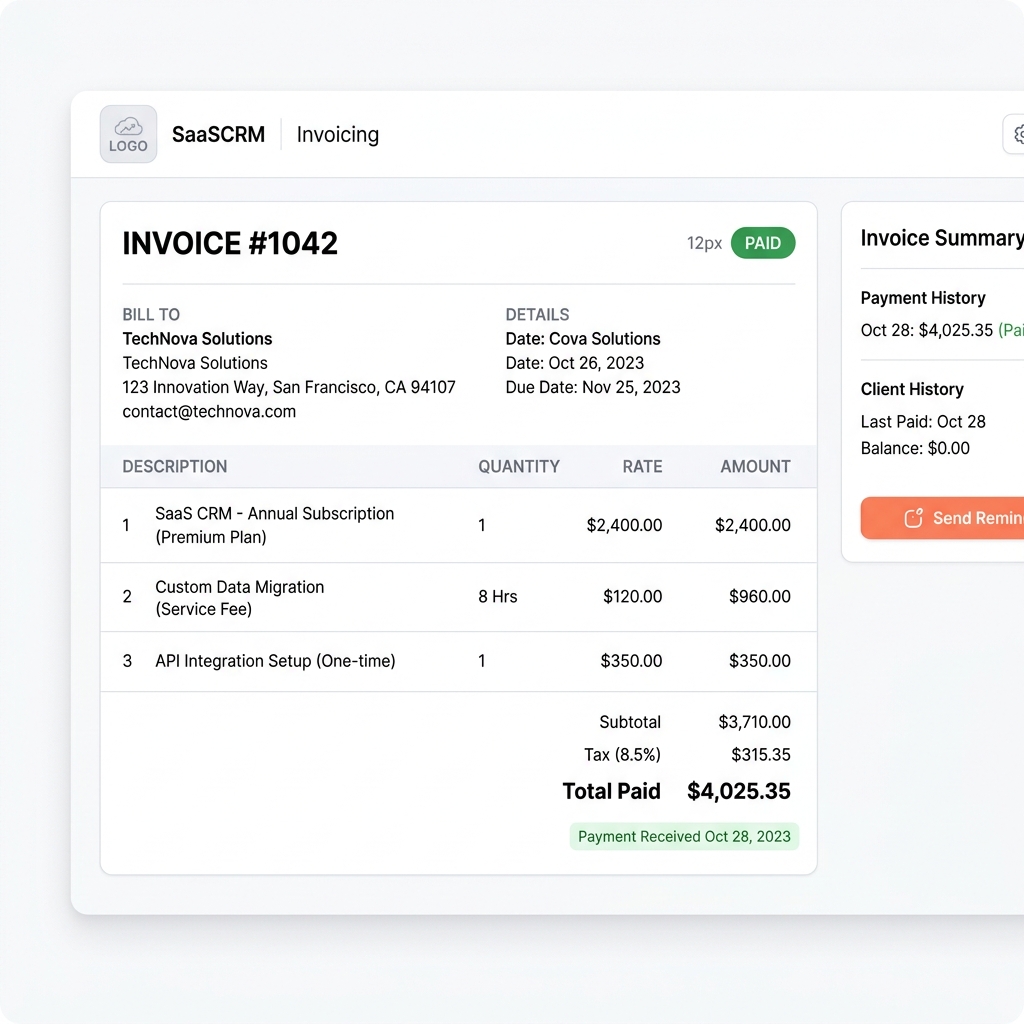 Tenet Work Invoicing & Billing