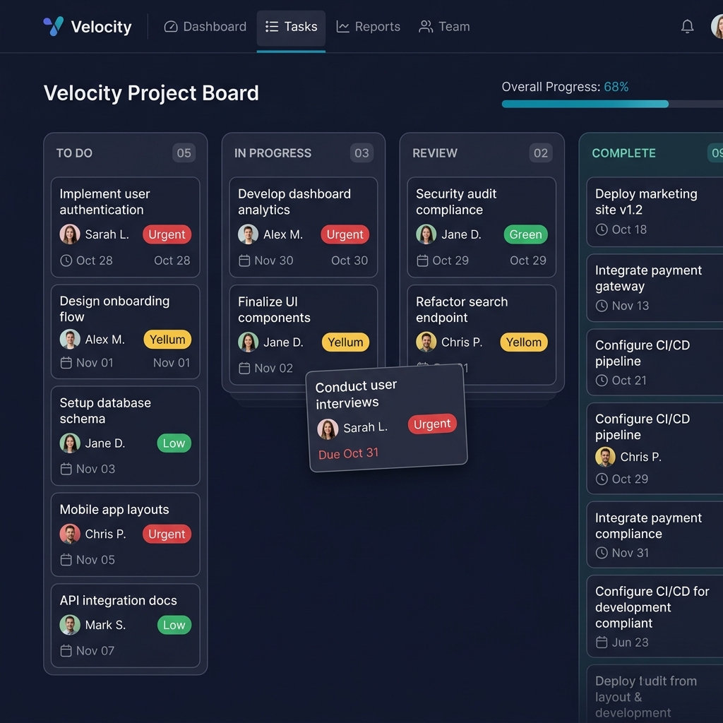Tenet Work Project Board